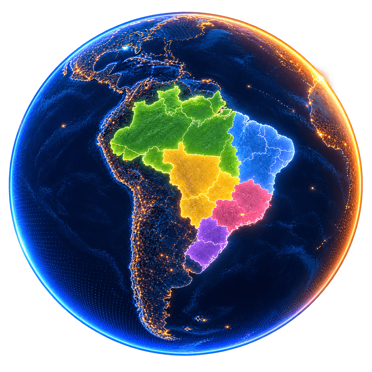 Mapa de atuação dos representantes FortSul